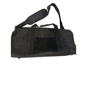 XL Tactical Canvas Black Duffel 20"x10"x10"